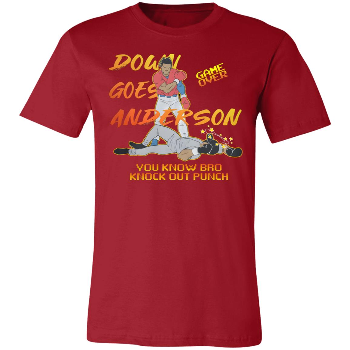 José Ramírez Down Goes Anderson T-Shirt - Rockatee