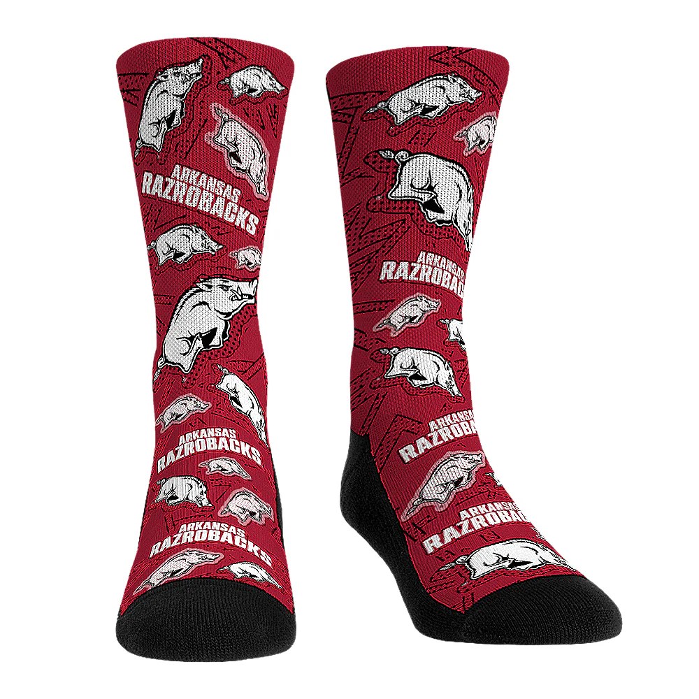 Arkansas Razorbacks Socks Microdot All Over Rock Em Socks