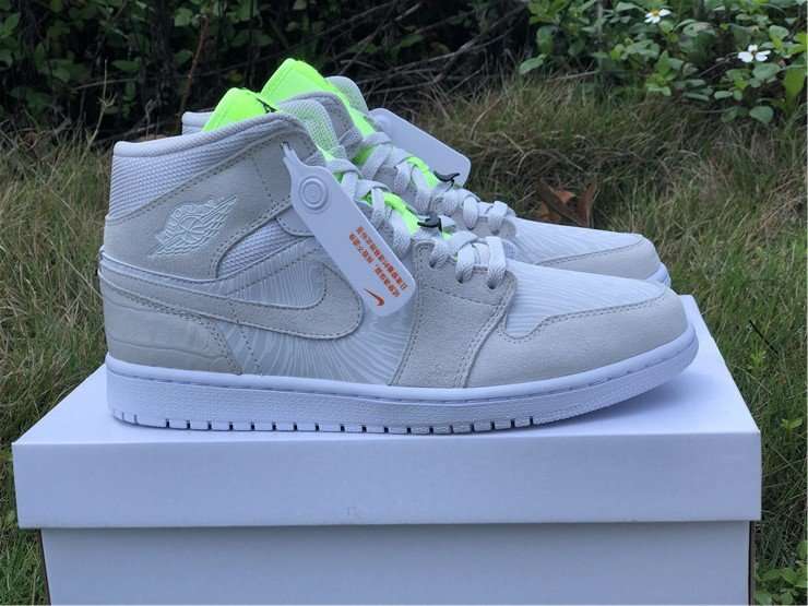 air jordan 1 mid vast grey ghost green