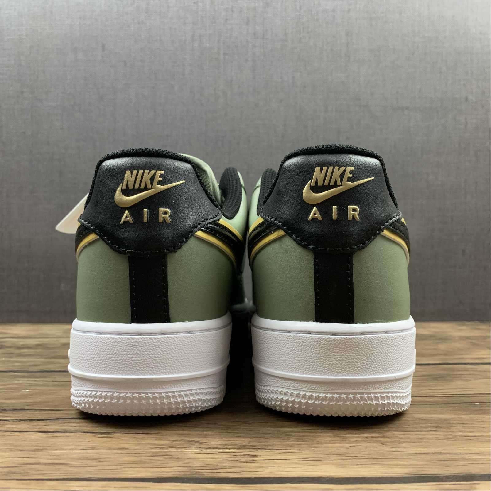 nike air force 1 low olive gold black
