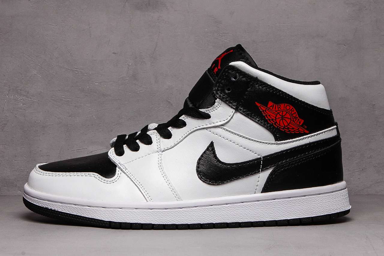 Air Jordan 1 Mid 'Reverse Black Toe' White Black Red For Sale – Sneaker  Hello