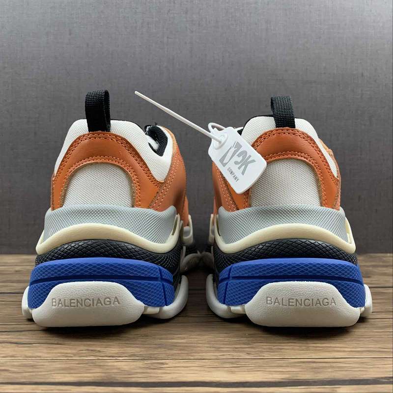 balenciaga triple s orange grey black