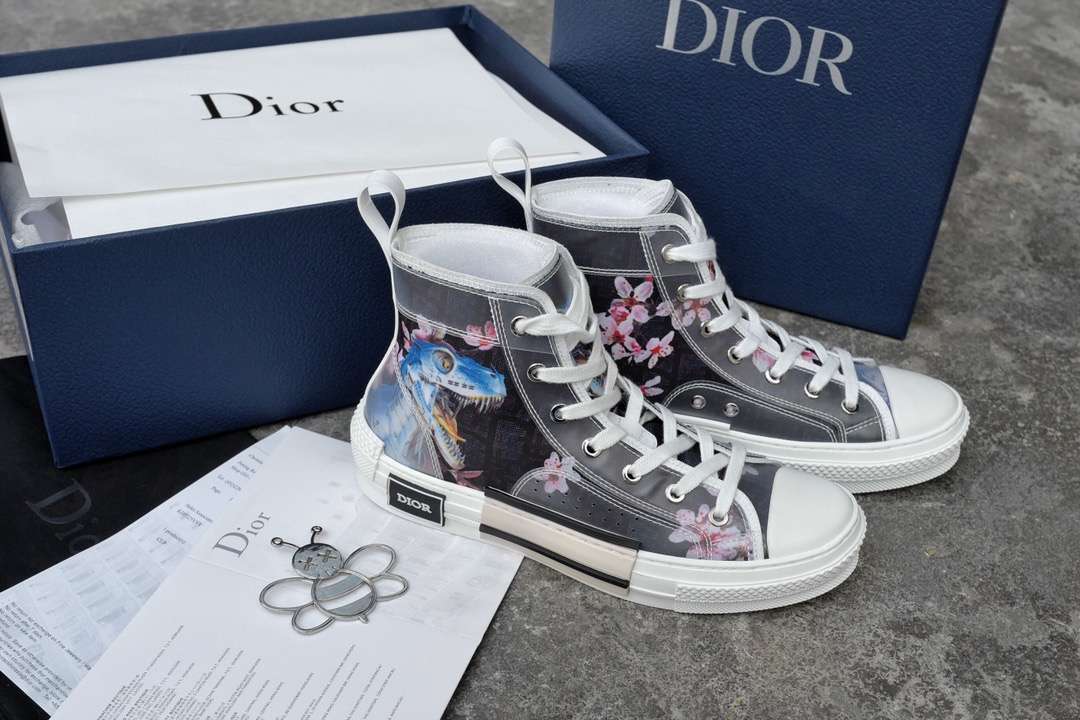 dior b23 high canvas sorayama dinosaur navy