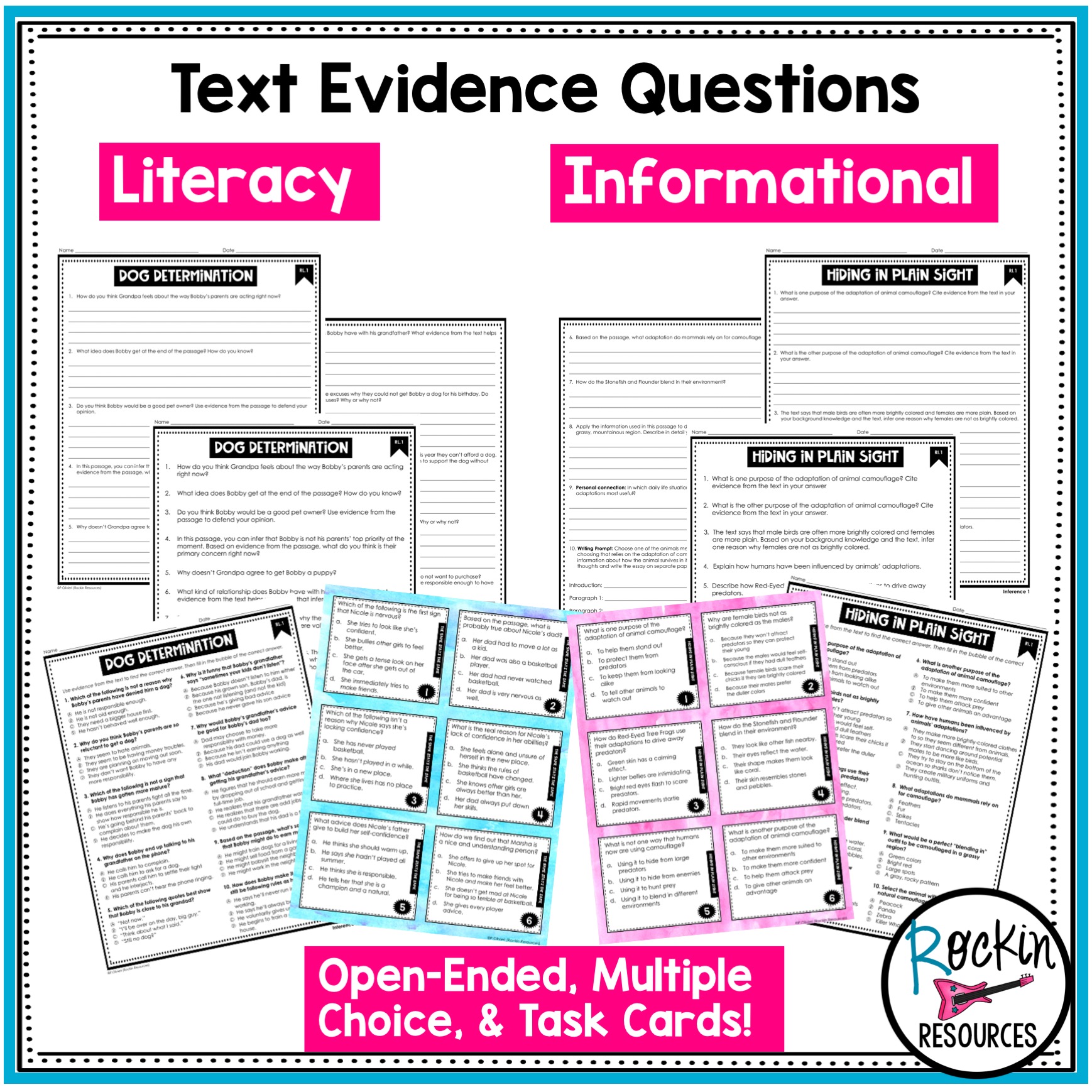 4th Grade Reading Comprehension Passages Bundle Rockin Resources