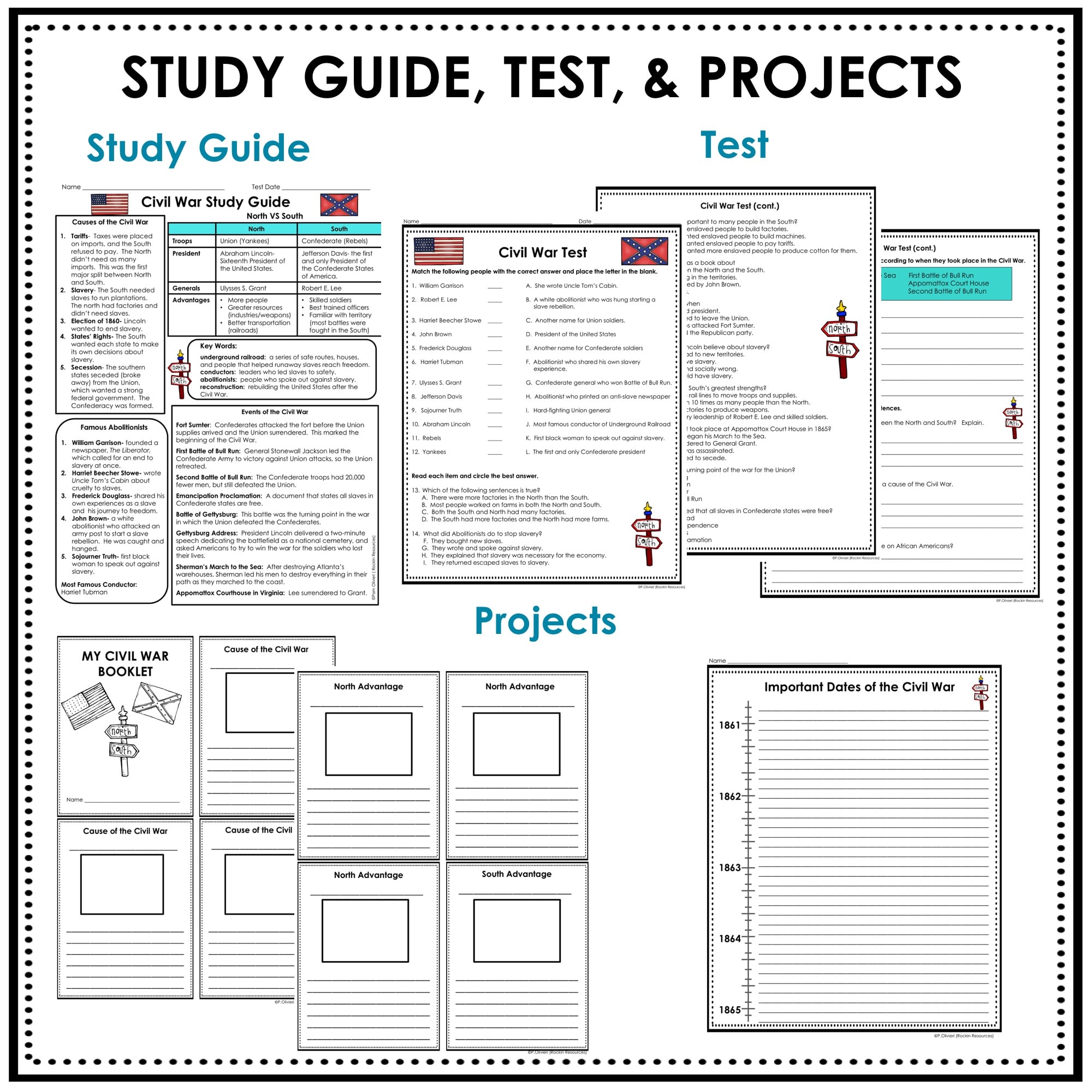 CIVIL WAR UNIT - The Civil War - Digital & Printable - GOOGLE - Rockin ...