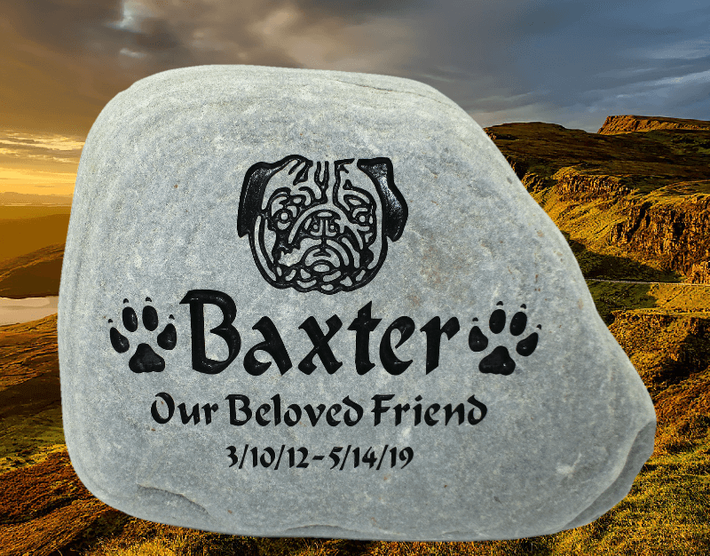 personalized pet stone