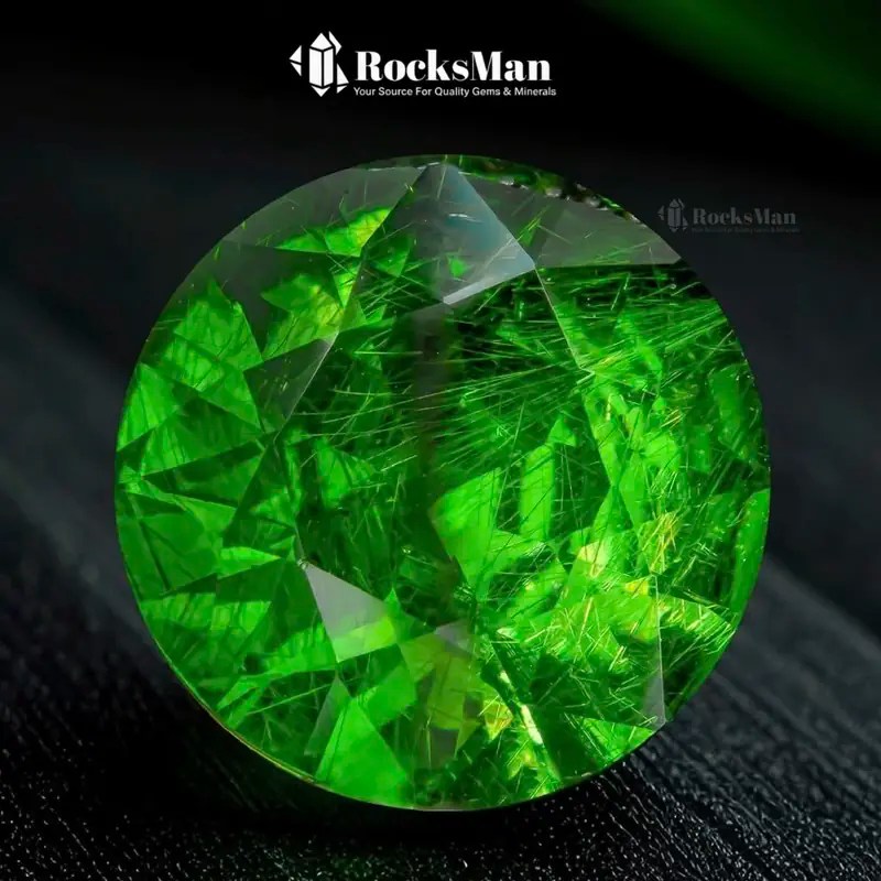 5.68 ct demantoid garnet green untreated lotus certified natural gemstone