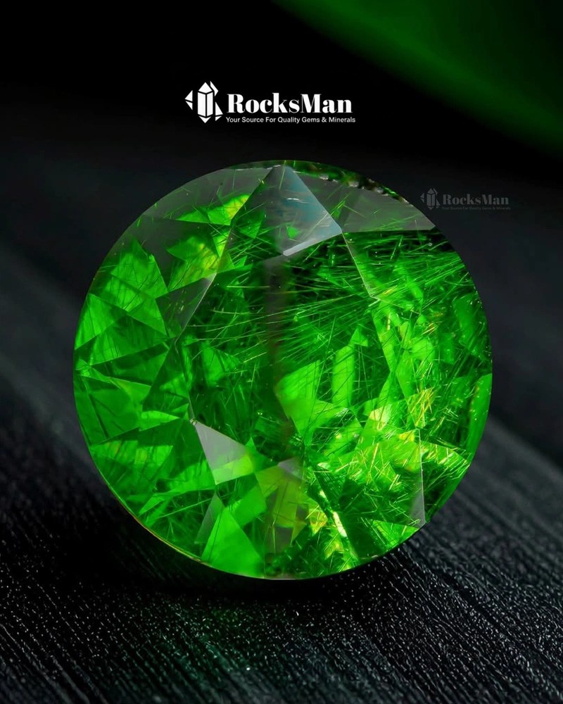 5.68 ct demantoid garnet green untreated lotus certified natural gemstone
