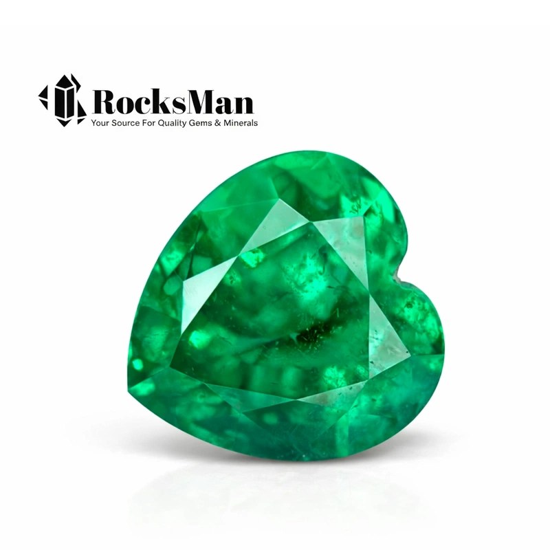 Natural Zambian Emerald 6.55 Ct Heart Cut | Rich Green Emerald Minor Oil