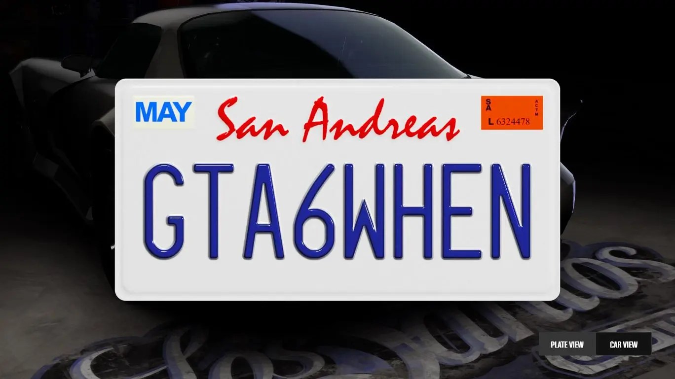 How To Use The New GTA Online License Plate Creator And What Features PLATE Thumb 