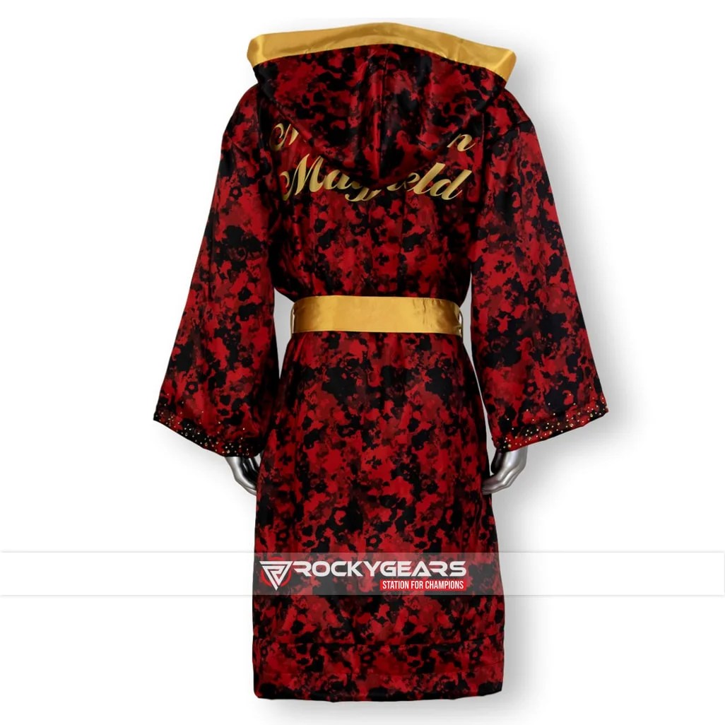 Black Red Boxing Robe back