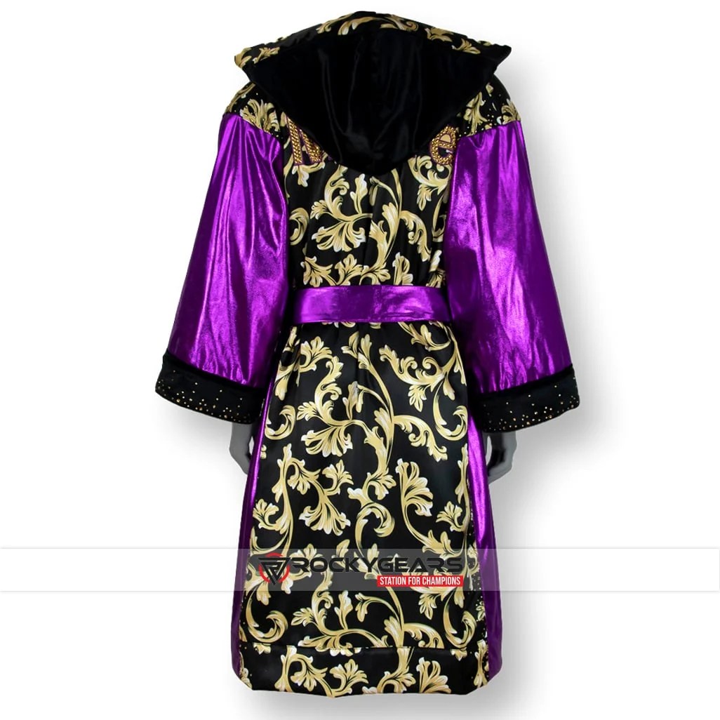 Purple Floral Boxing Robe