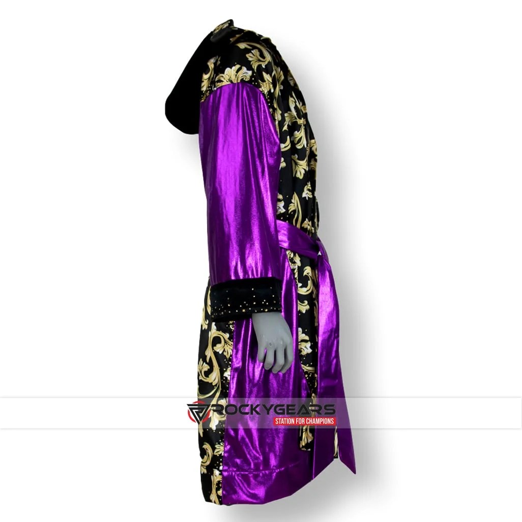 Purple Floral Boxing Robe