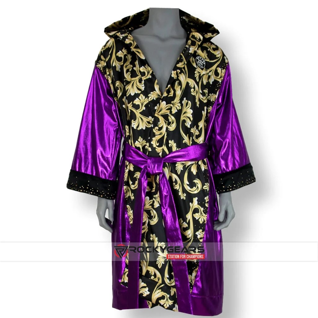 Purple Floral Boxing Robe