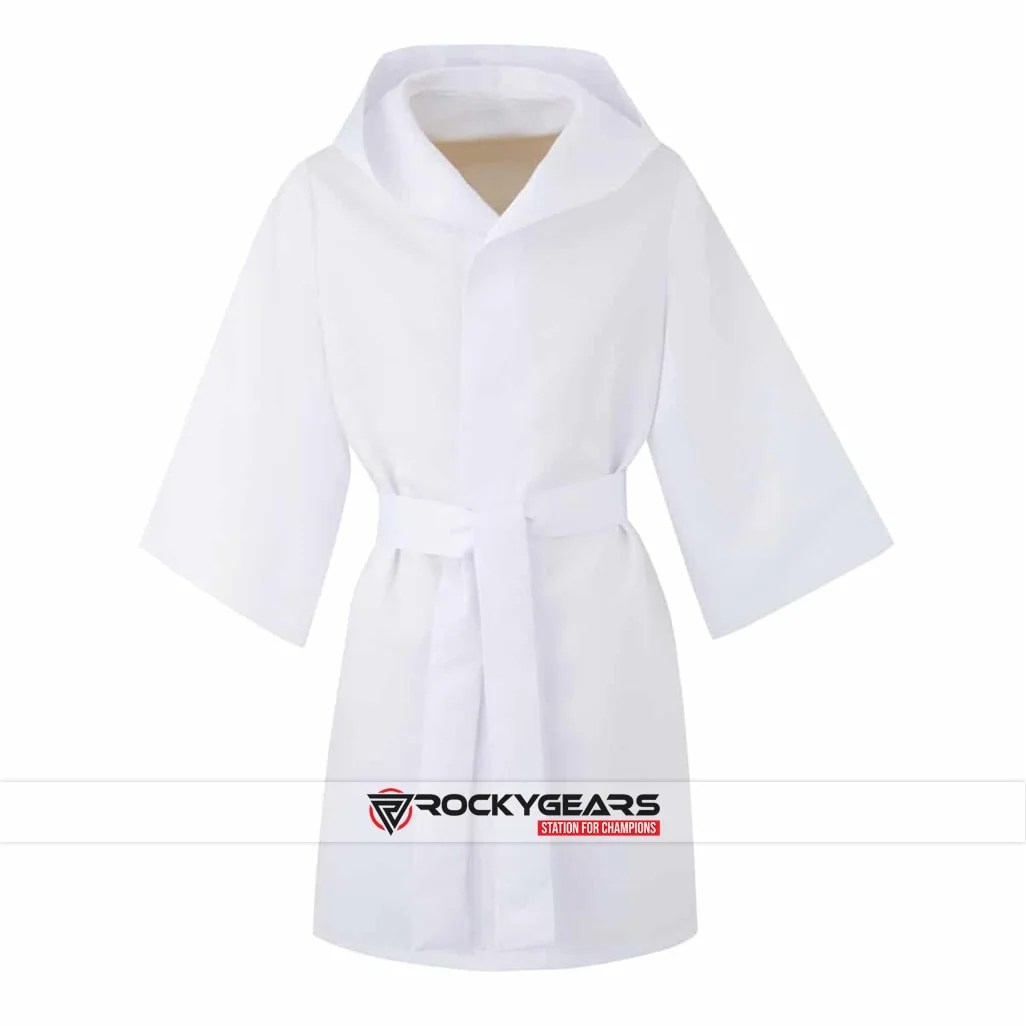 Custom Printed White boxing Robe