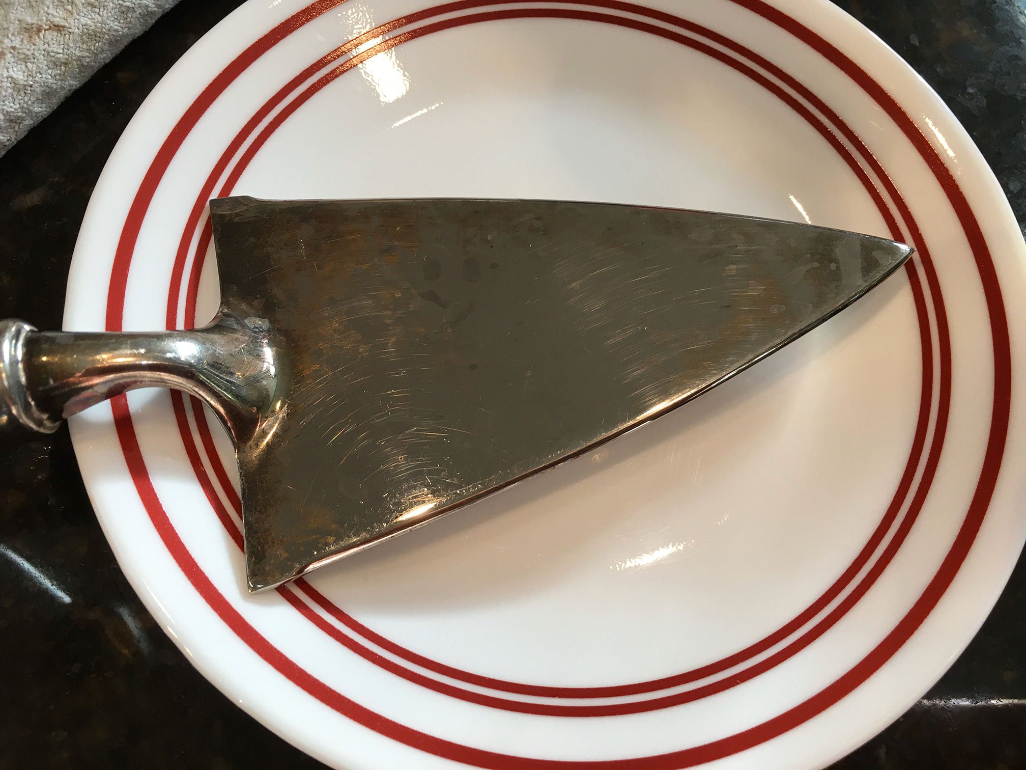 Silver Server With Tarnish
