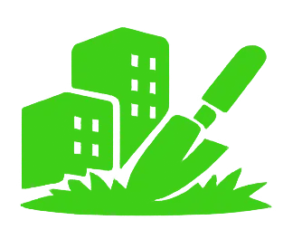 Residential blocks sector icon