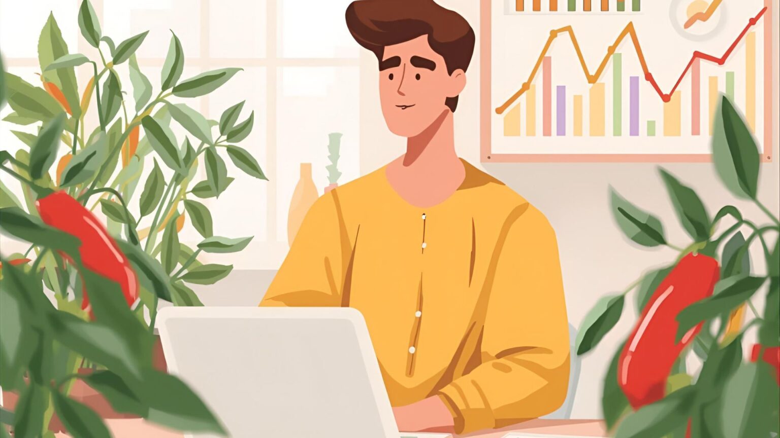 Guy at computer | Three Little Peppers Sauce Co.