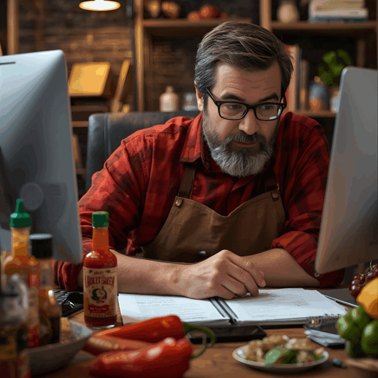 Pepper guy at the computer | Rogue Media Solutions