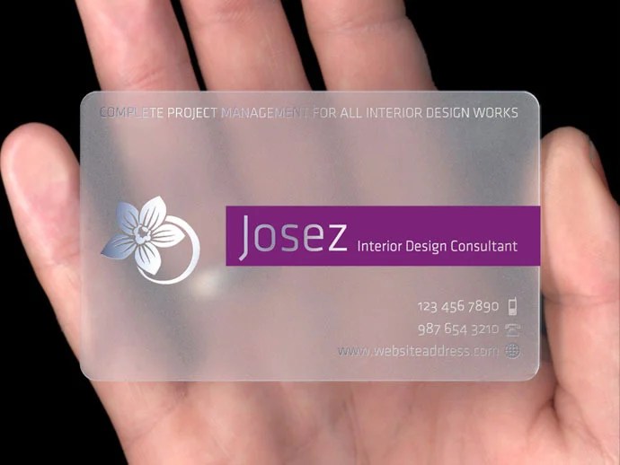 Premium plastic business cards