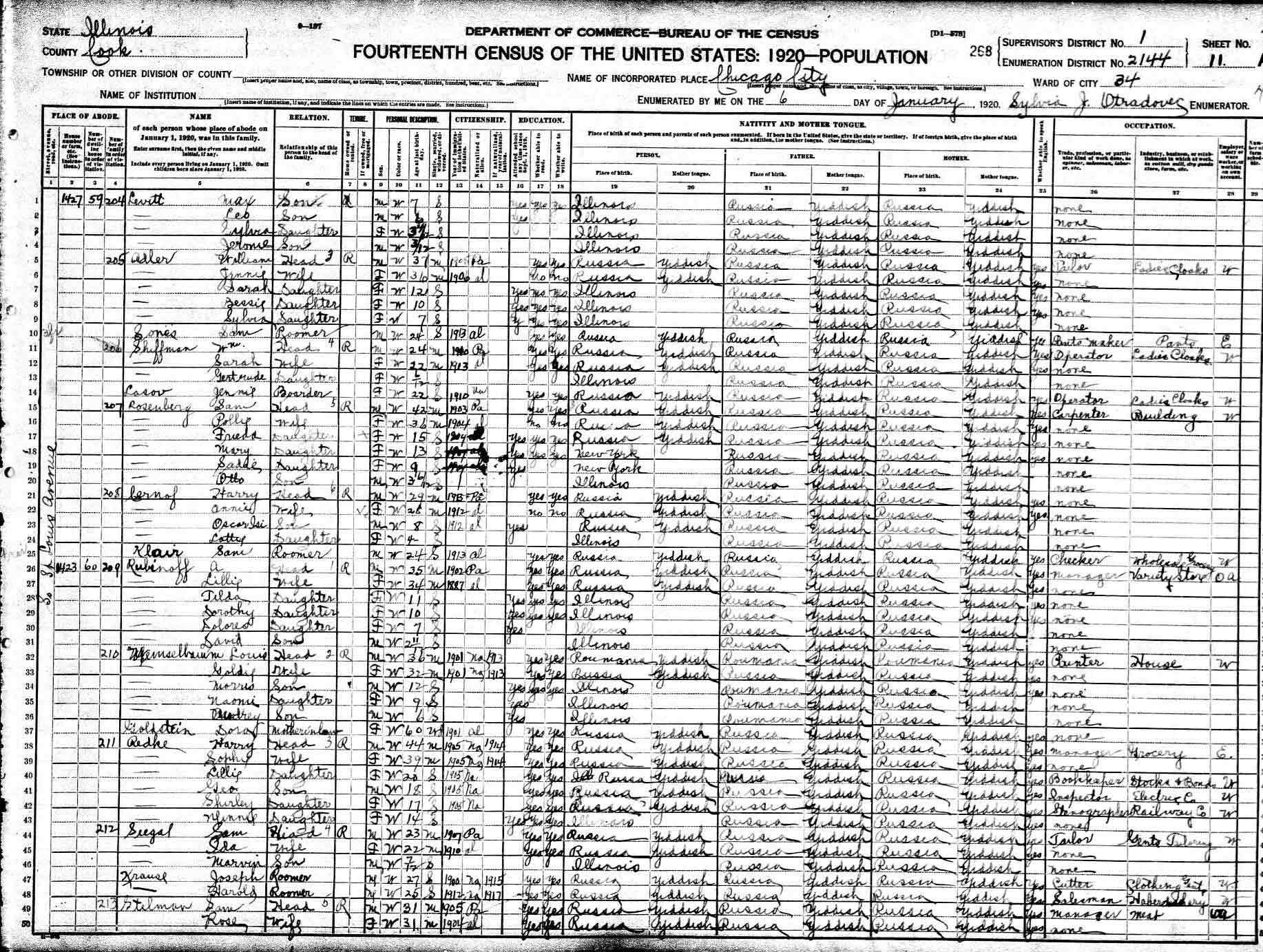 Census 1920 Levitt