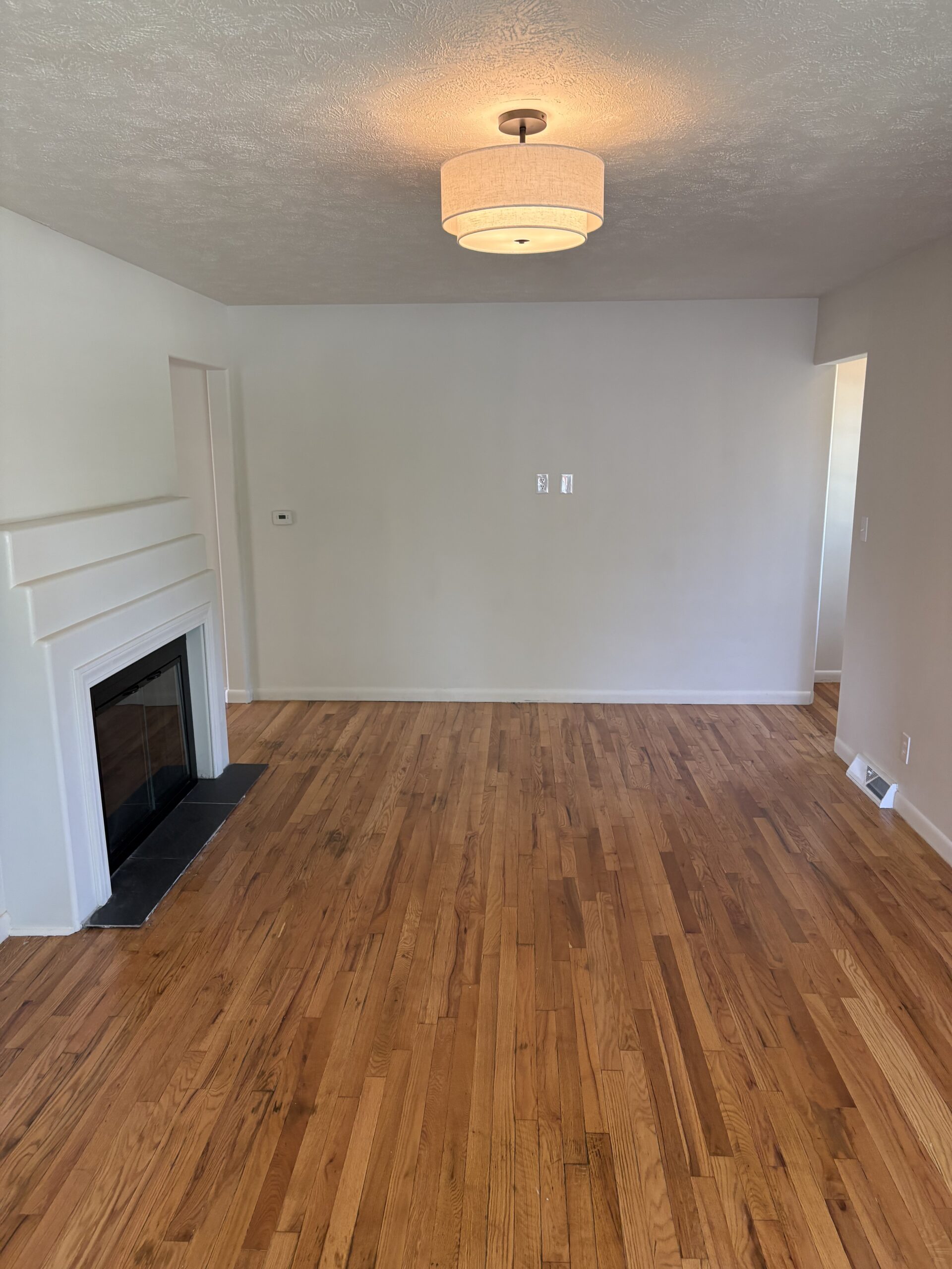 Updated hardwoods and paint in living space