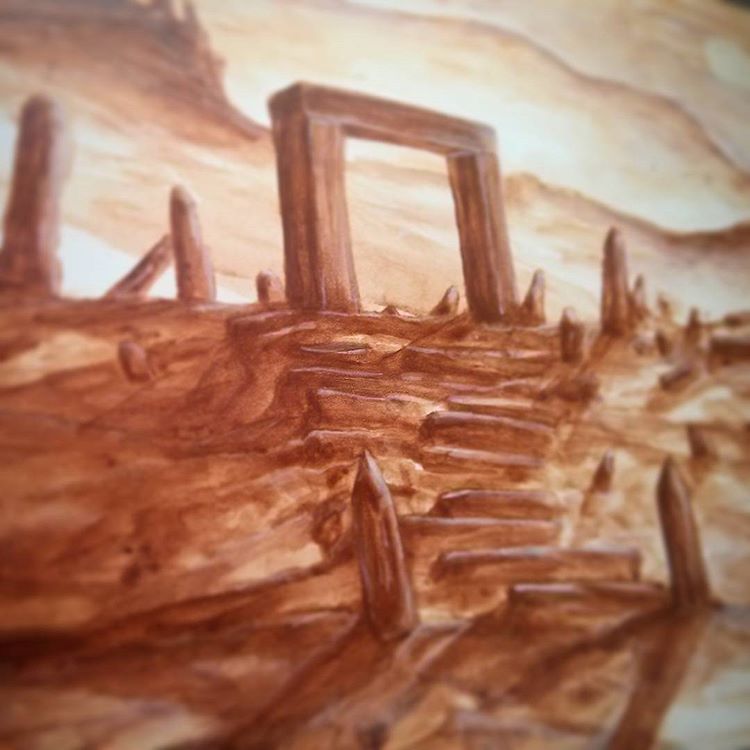 Forgotten gateway in underpainting stage