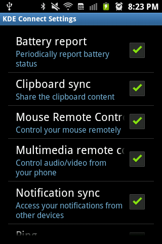 KDE Connect Android plugins