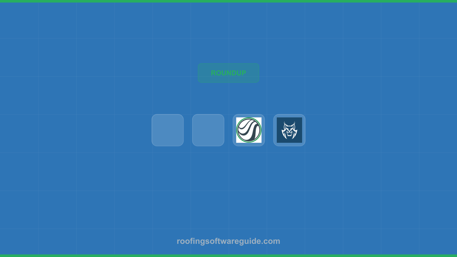 Roofing Software Guide logo with a shield and roofing icon.