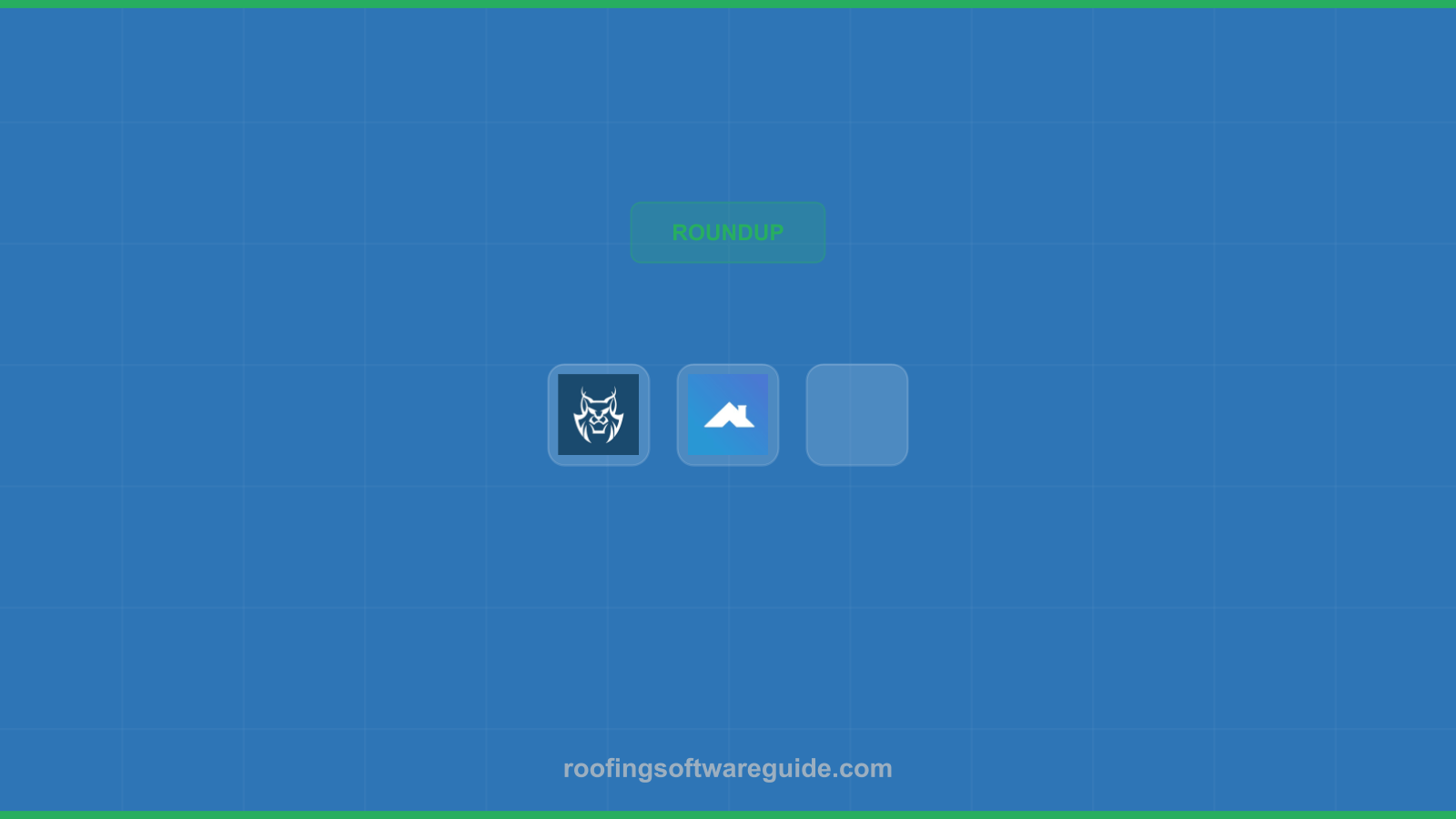 Roofing Software Guide logo with icons for software and roofing.