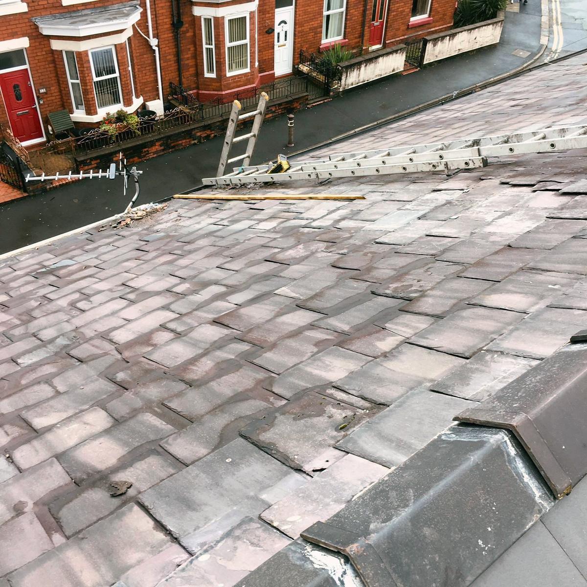 Slate roofing