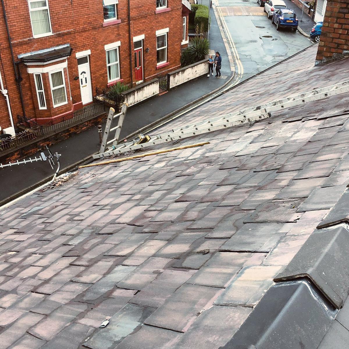 Slate roofing