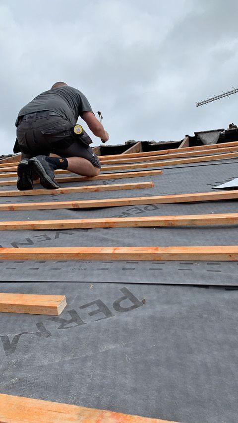 re-roofing work
