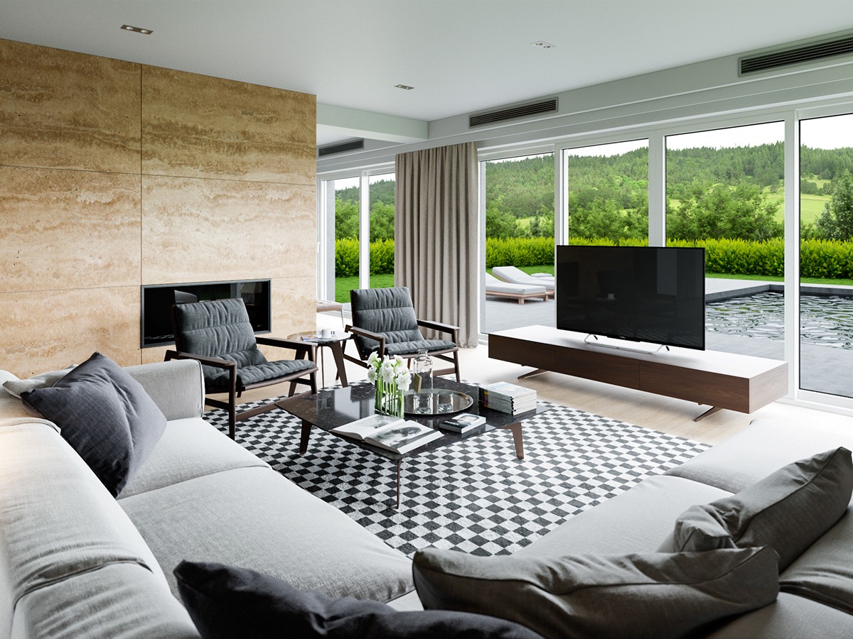 Browse modern living room decorating ideas and furniture layouts. 7 Stylish Living Rooms Design Shows Modern Shades Roohome