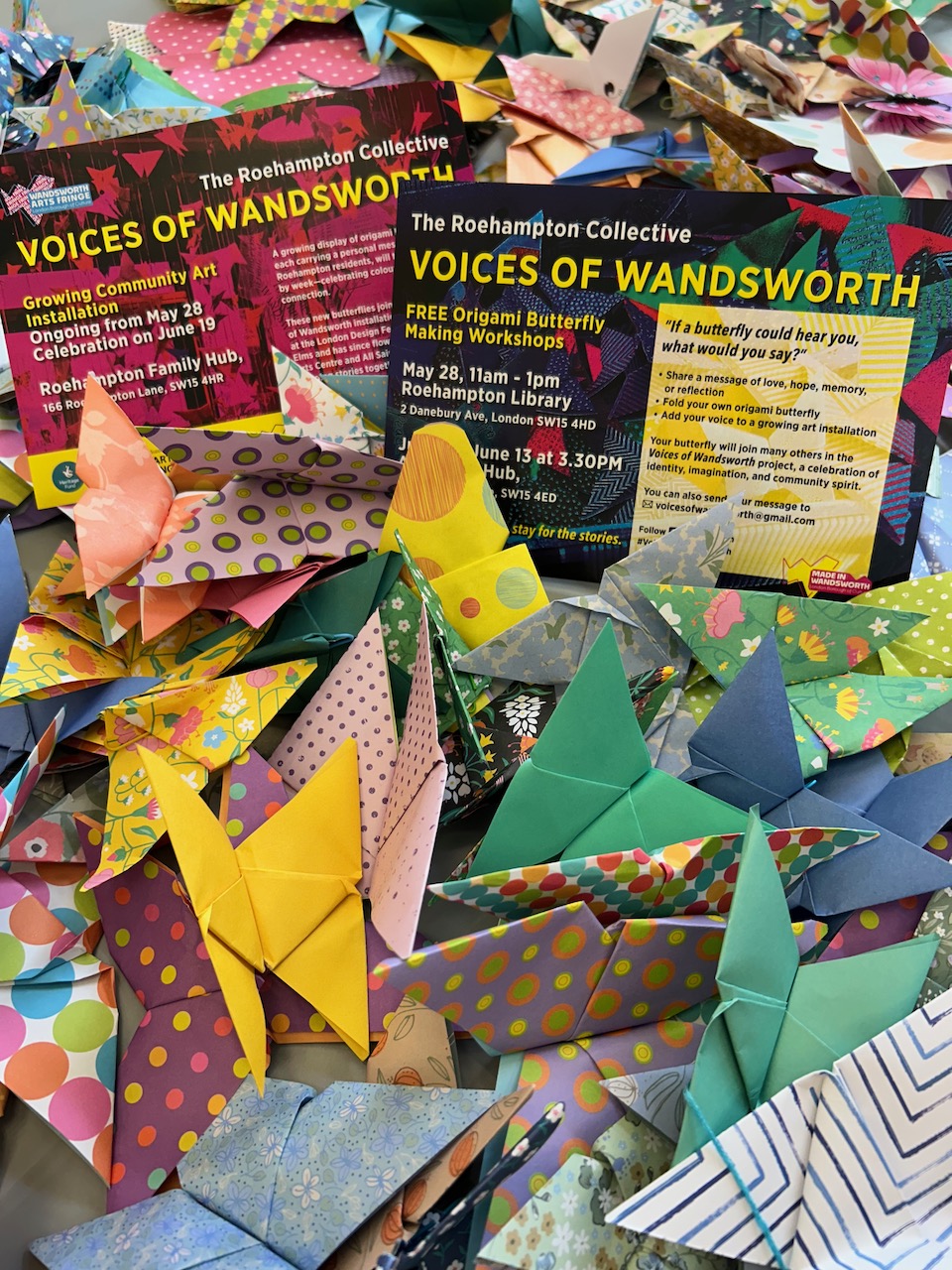 Voices of Wandsworth WAF 2025 origami installation
