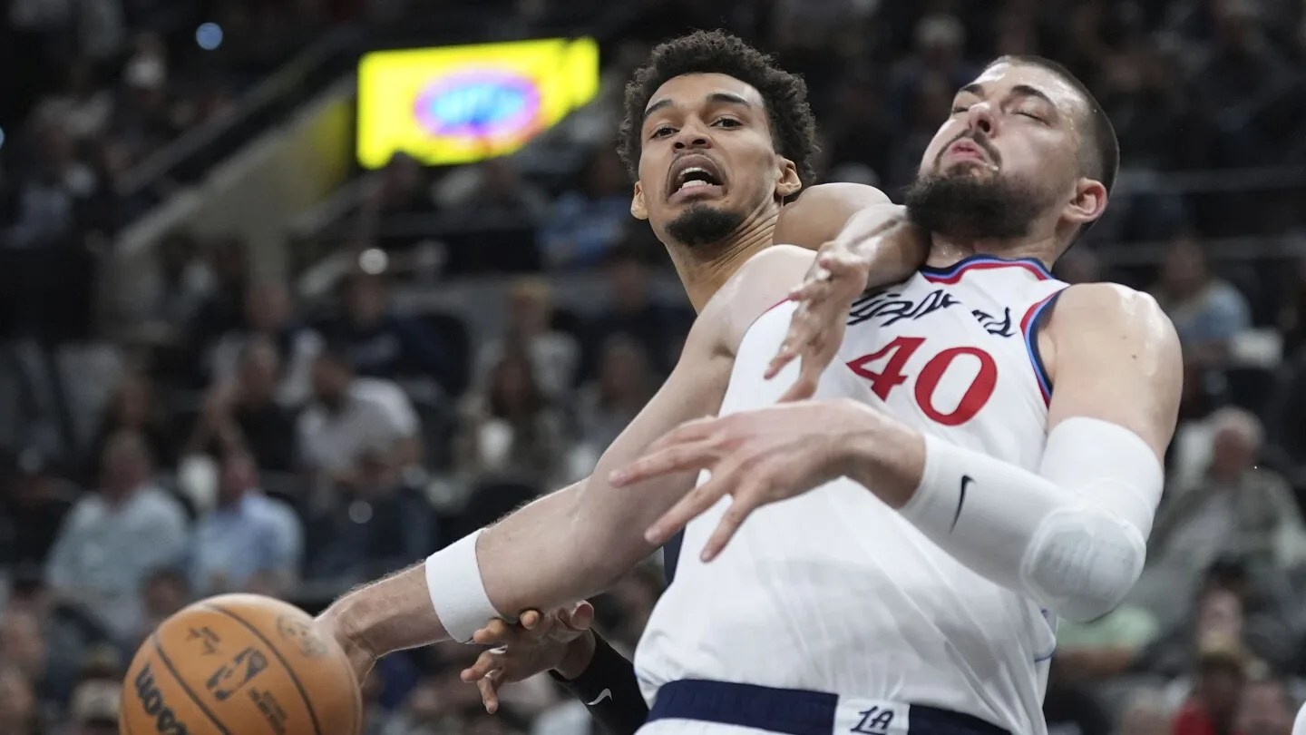 Wembanyama's Tempers Flare After Zubac Sends Him Tumbling