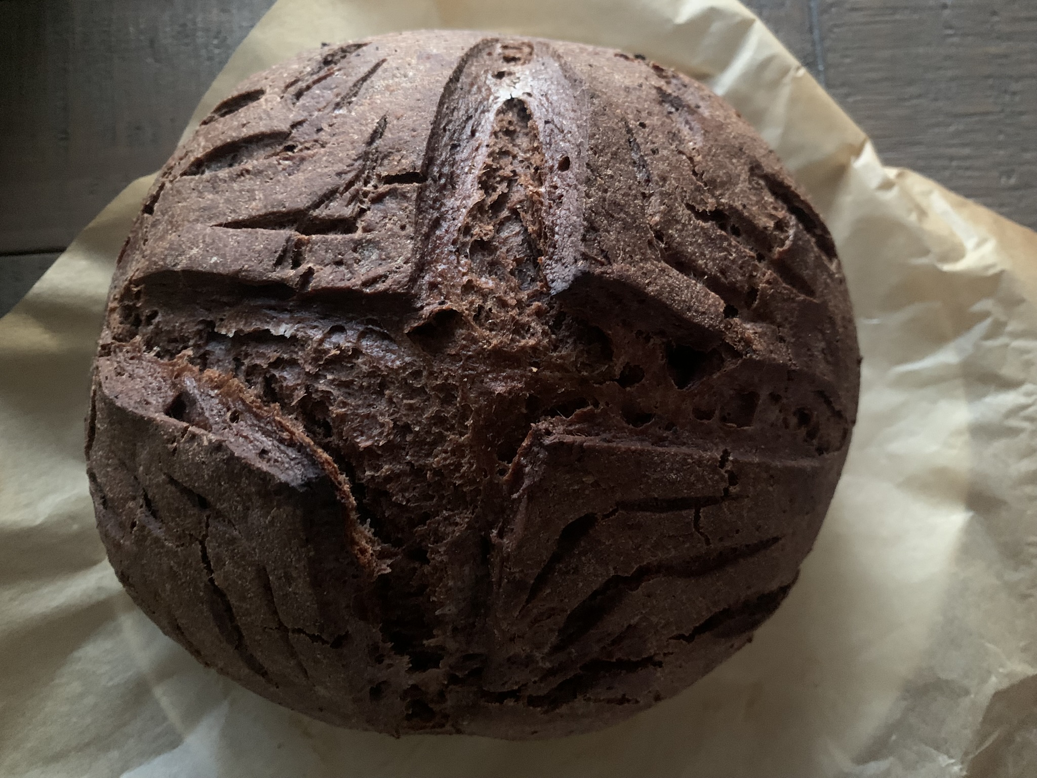 Chocolate sourdough bread