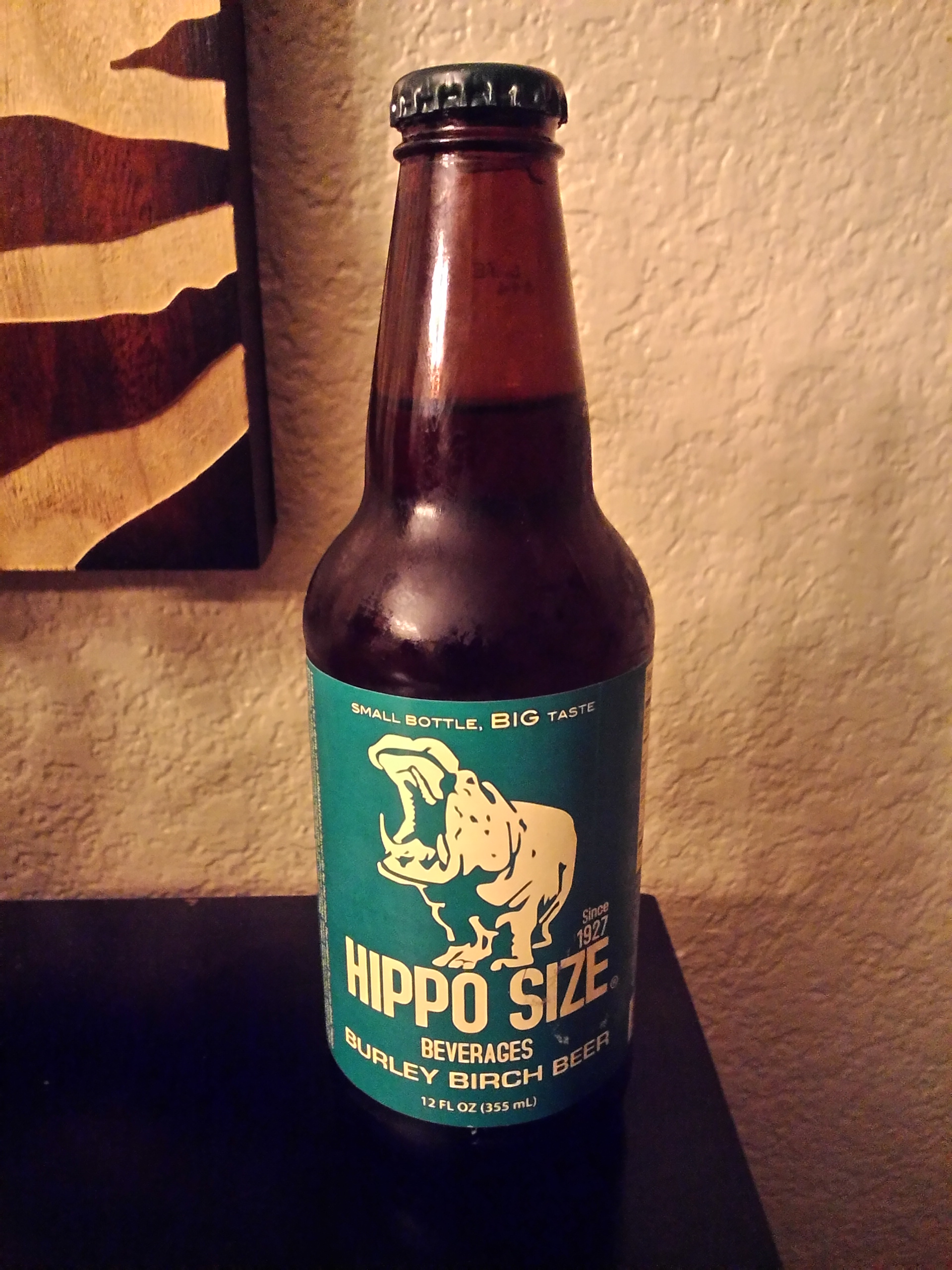 Hippo Size Burley Birch Beer Glass Bottle