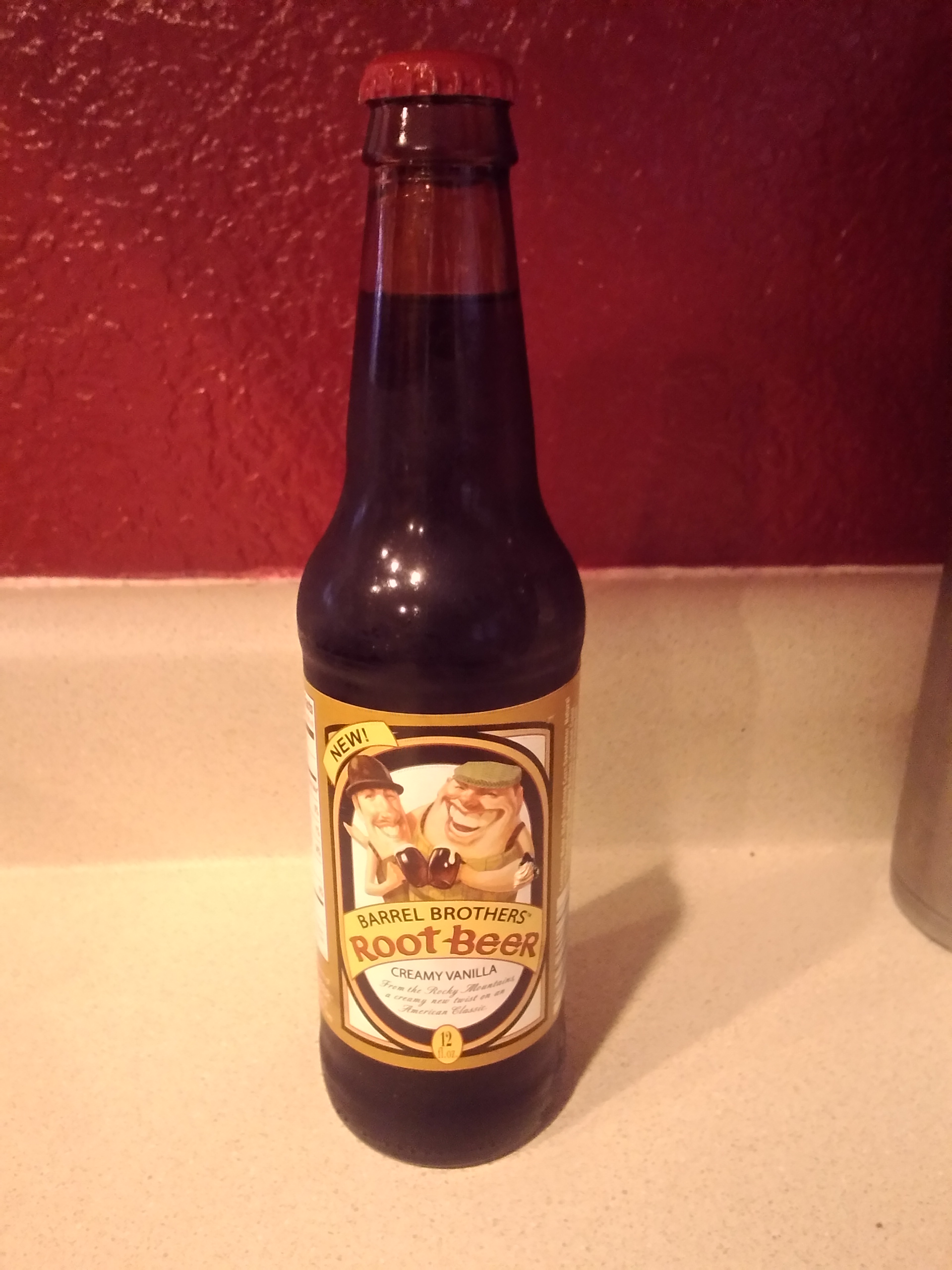 Barrel Brothers Root Beer Glass Bottle