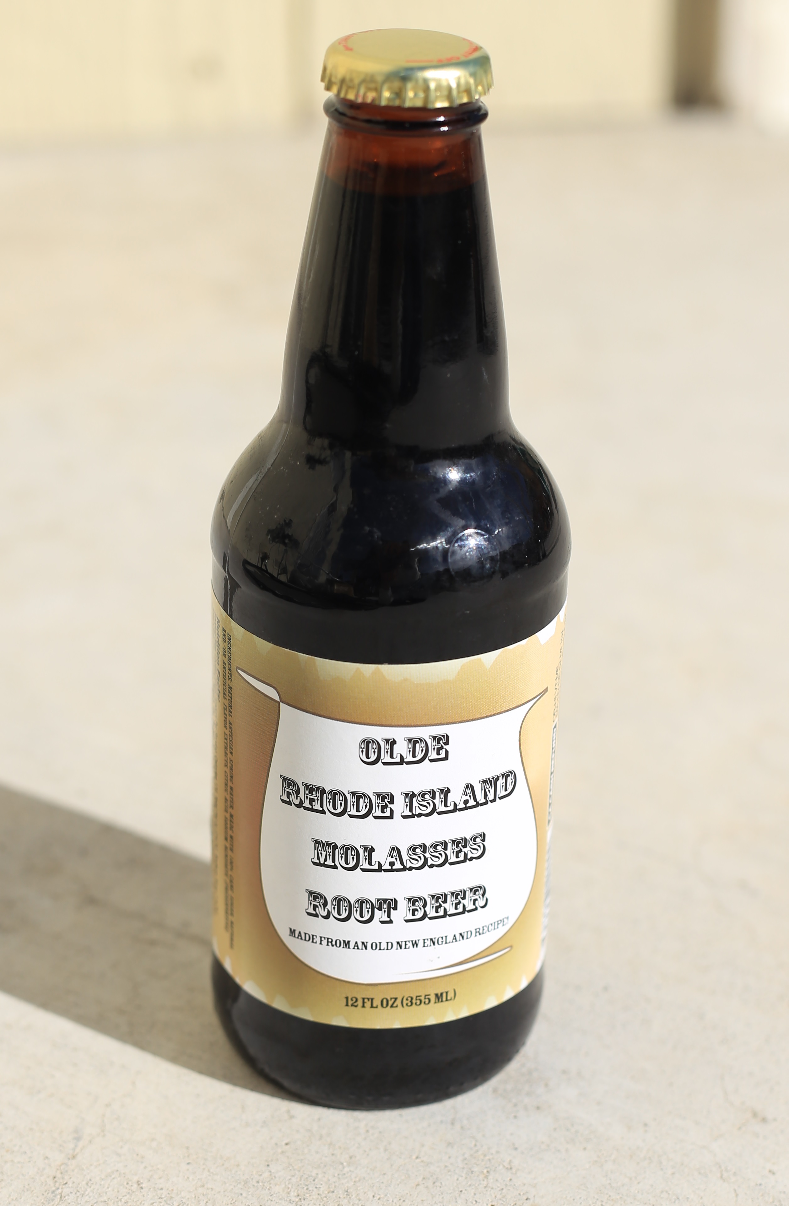 Olde Rhode Island Molasses Root Beer Glass Bottle