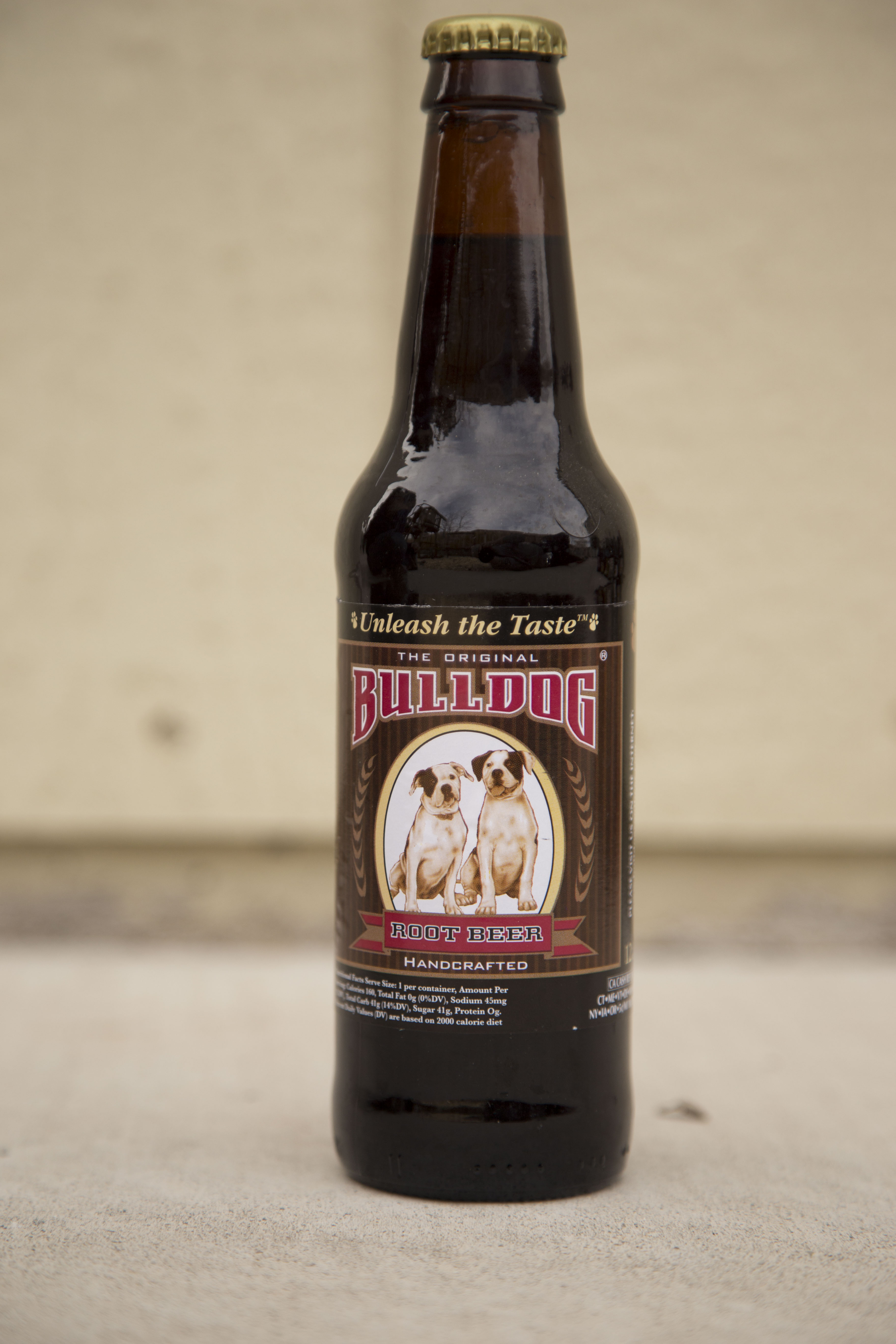 Bulldog Root Beer Bottle