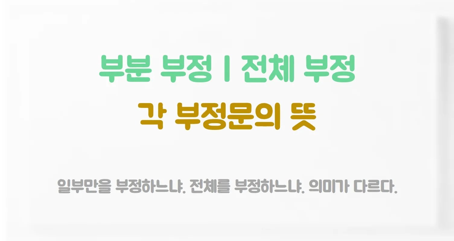 부분 부정