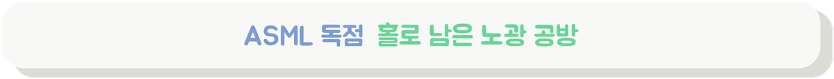 ASML 독점이 생긴 배경을 설명하는 배너