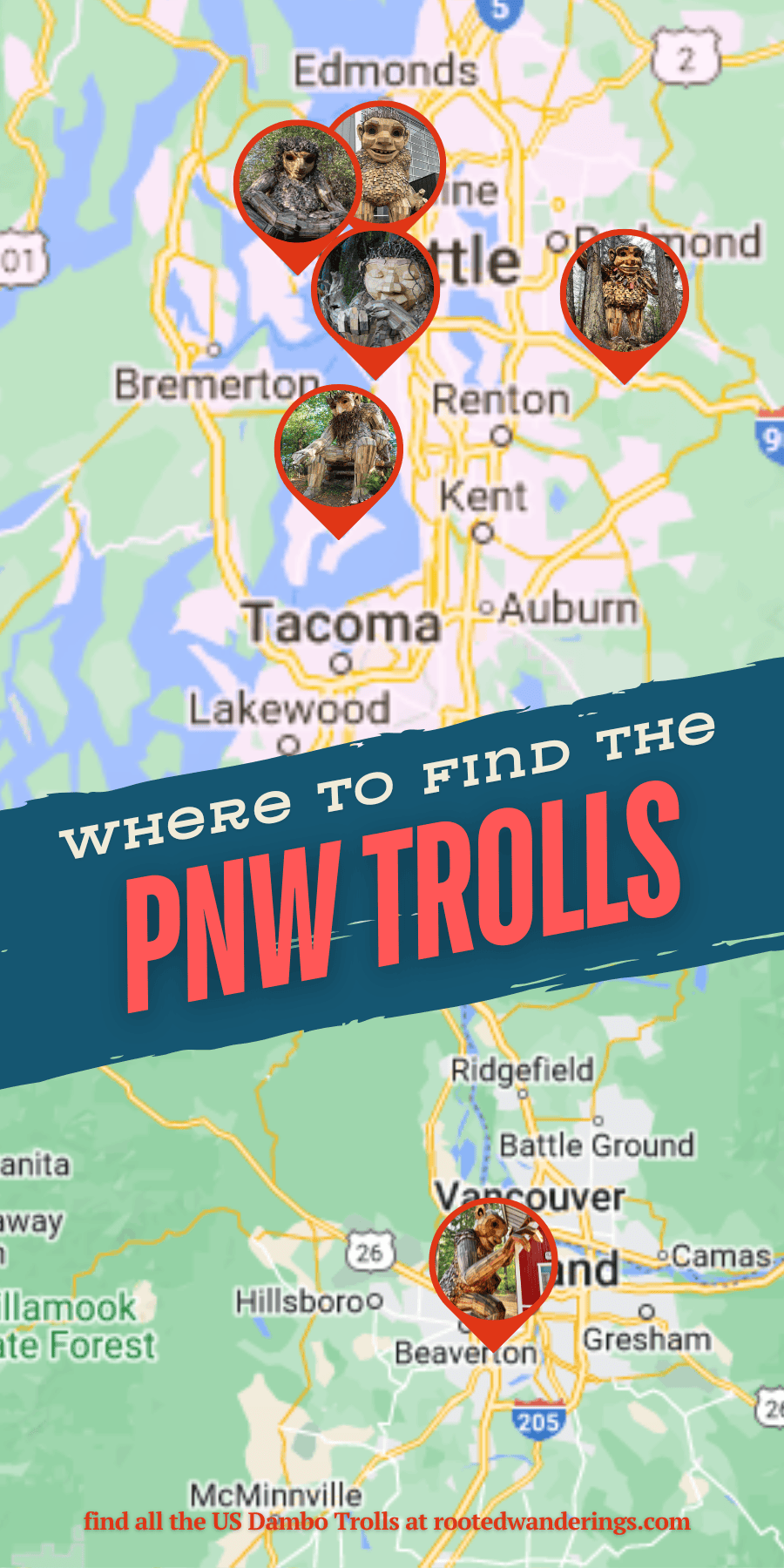 Meet The PNW Trolls In Washington Oregon PNW Trolls Map 