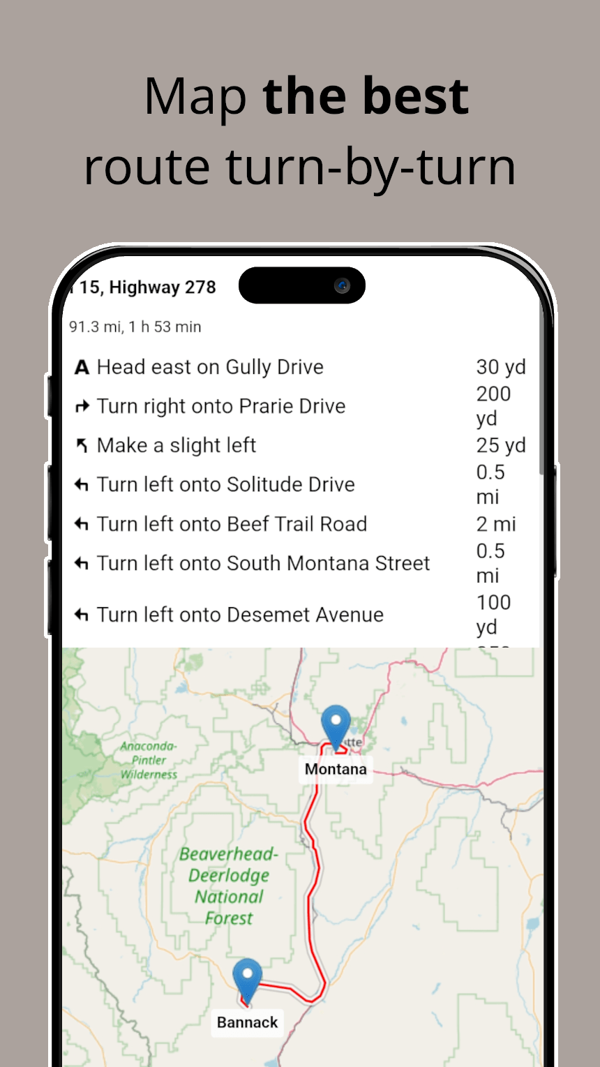Root Locale – Map the best route turn-by-turn