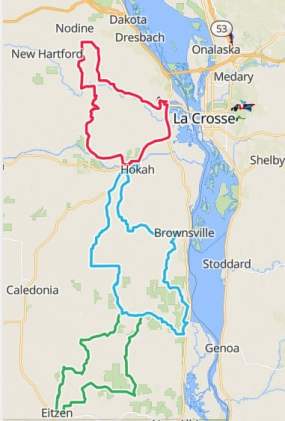 map of gravel cycling routes