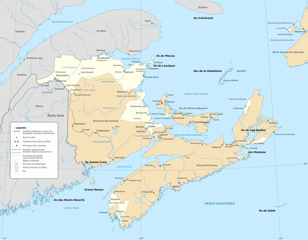 Map of Acadia