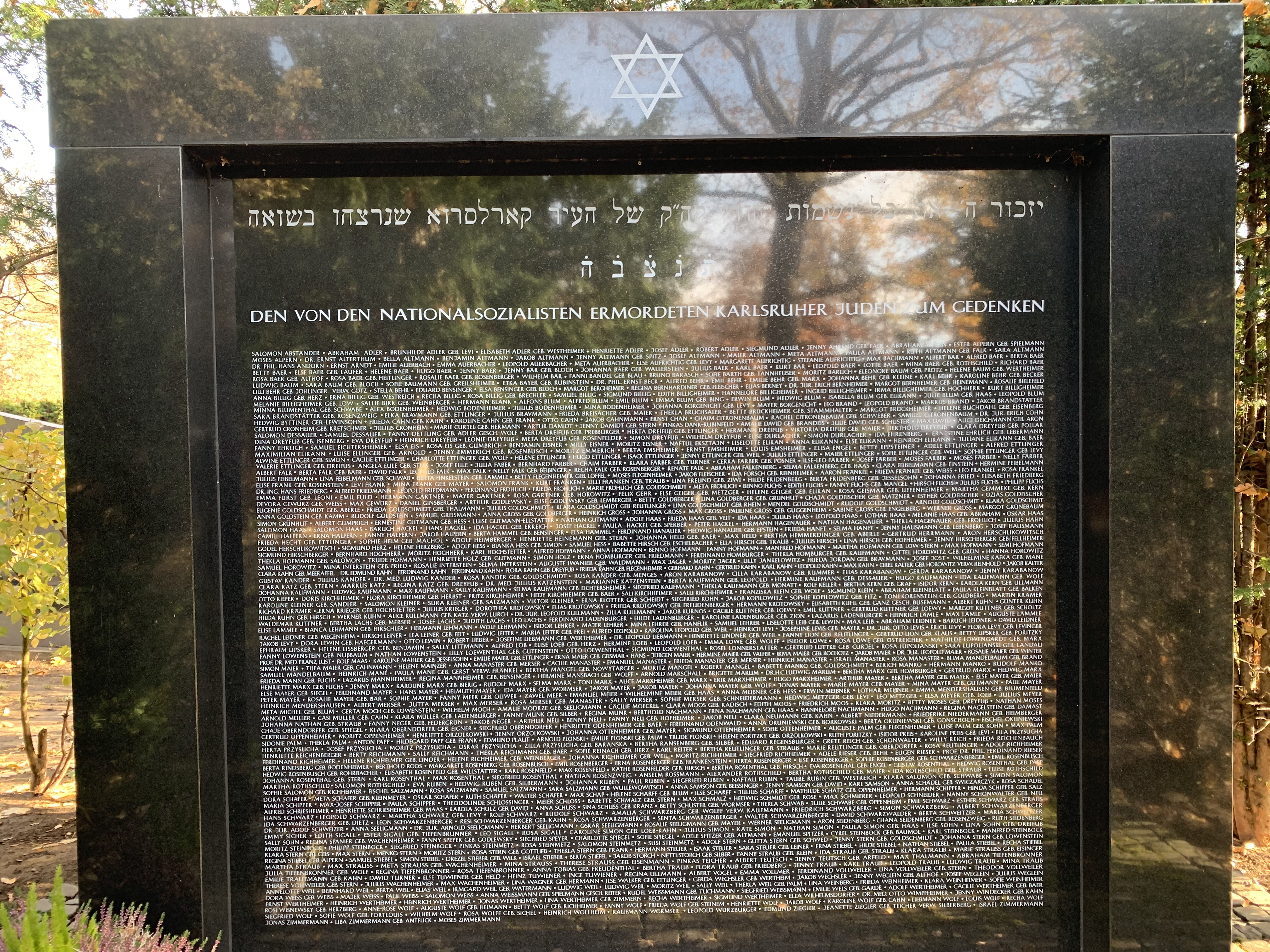 Karlsruhe Jews Who Perished in the Holocaust