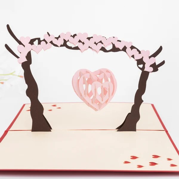 Heart on the tree greeting card 