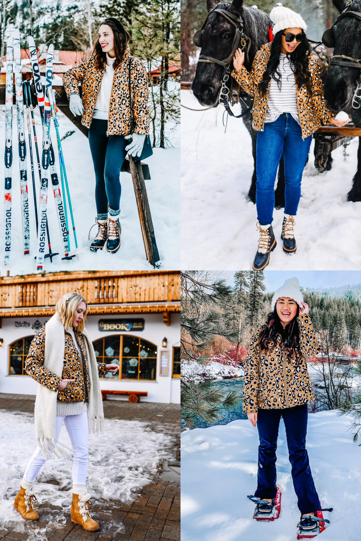 leopard winter jacket